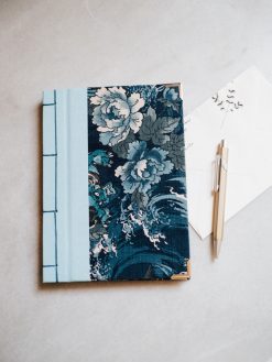 Cuaderno de sueños flores azules 8