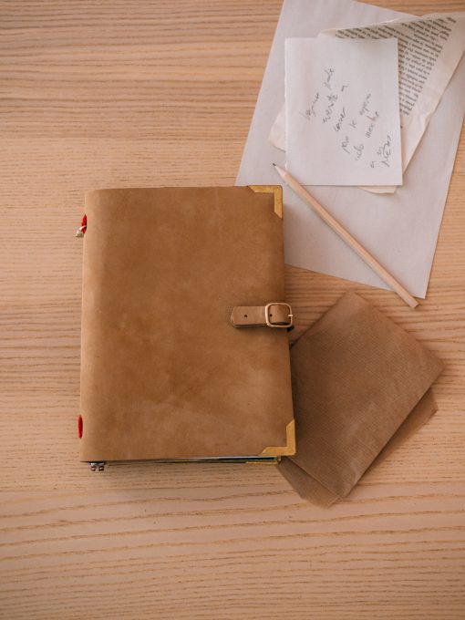 Papelería Artesanal Agenda Piel Personalizada